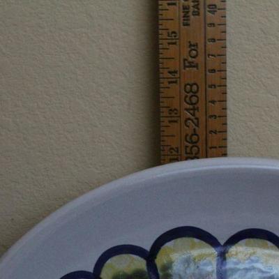 LOT #92: Vintage Handpainted Turkey Serving Dish by LOUISVILLE STONEWARE Made in Kentucky
