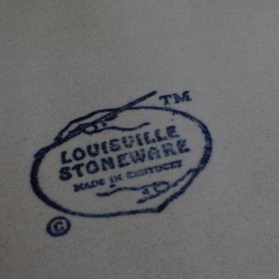 LOT #93: Large Vintage Handpainted LOUISVILLE STONEWARE Made in Kentucky Serving Plate w/ Cow Theme
