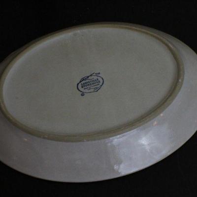 LOT #93: Large Vintage Handpainted LOUISVILLE STONEWARE Made in Kentucky Serving Plate w/ Cow Theme