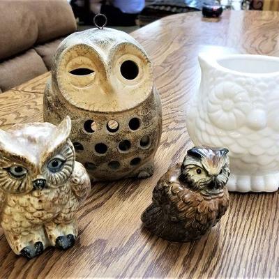 Lot #69  Four Owl figurines - one Goebel