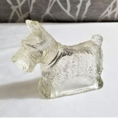 Lot #84  Vintage Glass Scotty Dog Candy Container