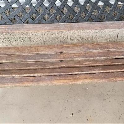 Lot #86  Cast Iron/Wood Garden or Patio bench