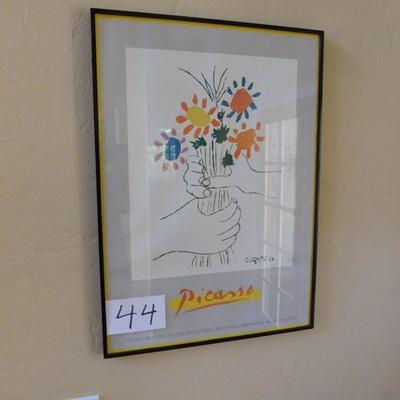 Lot 44 frame Picasso print 20 x 28â€