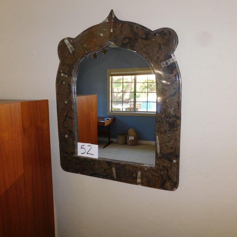 Lot 52 marble framed mirror