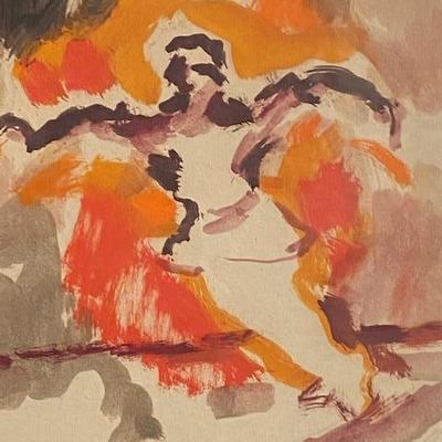 ORIGINAL ART "Vaudeville Actor" by TOM BERNARD 1958 WATERCOLOR