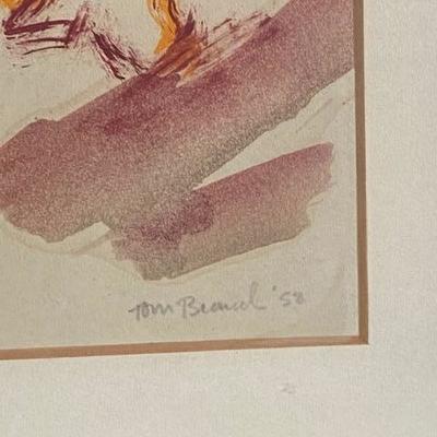ORIGINAL ART "Vaudeville Actor" by TOM BERNARD 1958 WATERCOLOR