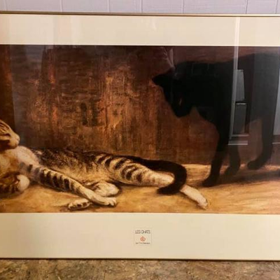 LES CHATS FRAMED POSTER