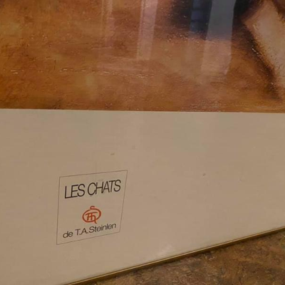 LES CHATS FRAMED POSTER