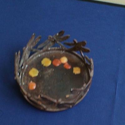 LOT #121: Dragonfly Theme Home Deco Plate