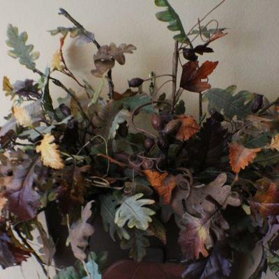 LOT #122: Hanging Artificial Bouquet Basket Fall Theme