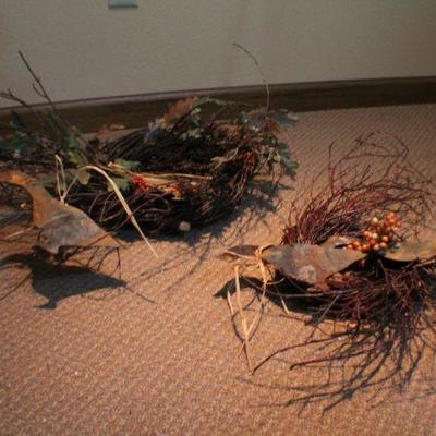 LOT #125: (2) Holiday Themed Small Wreaths