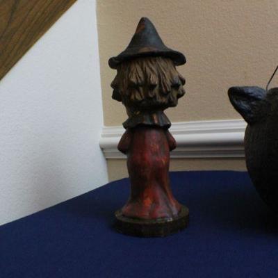 LOT #130: Bethany Loweâ„¢ Designer Halloween Figure w/ Black Cat Candy Bucket