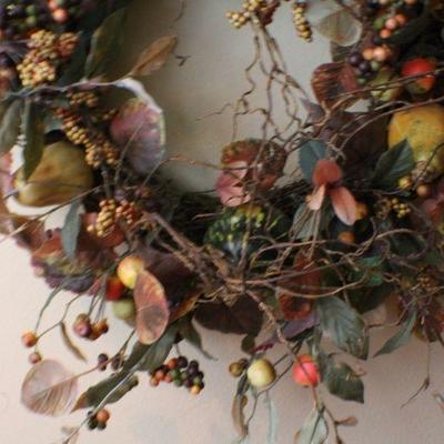 LOT #147: Large FALL THEMED Wreath Dark
