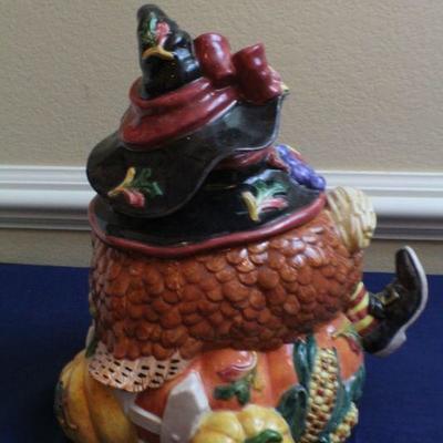 LOT #152: (3) Fitz and Floyd Ceramic Halloween Deco Items 