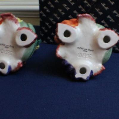 LOT #154: Pair of Fitz and Floydâ„¢ Holiday Vegetable/Fruit Bouquet Figures