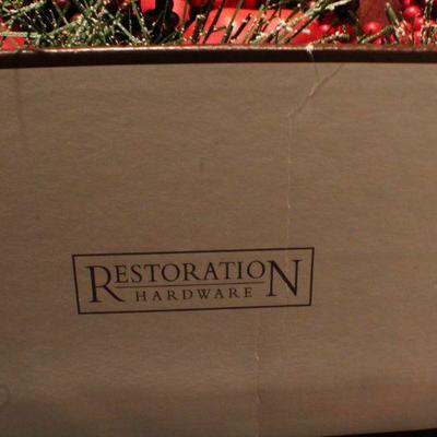 LOT #169: RESTORATION HARDWARE Christmas Wreath Home Deco w/ Box