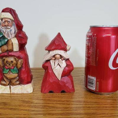 Lot 193: Don Lawrence, 2000 Wood Santas (2)