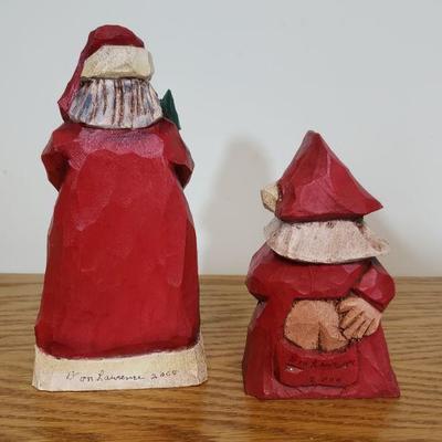 Lot 193: Don Lawrence, 2000 Wood Santas (2)