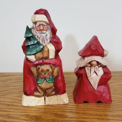 Lot 193: Don Lawrence, 2000 Wood Santas (2)