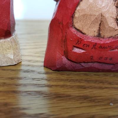 Lot 193: Don Lawrence, 2000 Wood Santas (2)
