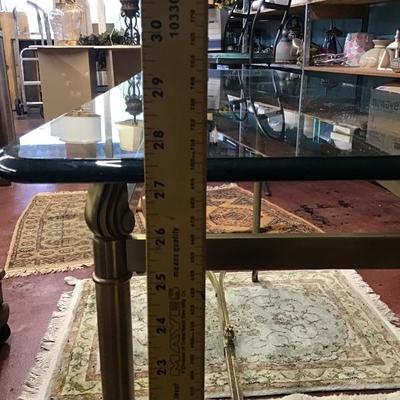 Glass top and Brass Entryway or Sofa table 