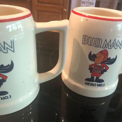 Two Budman mugs