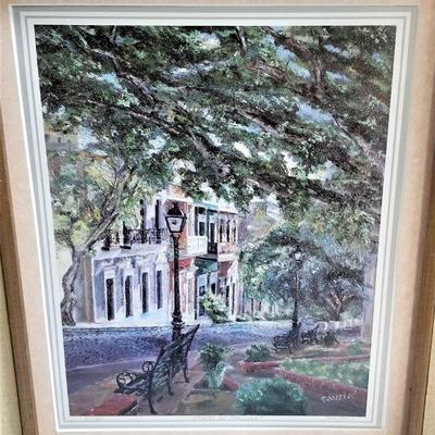 Lot #104  Signed/numbered print - Spanish courtyard scene