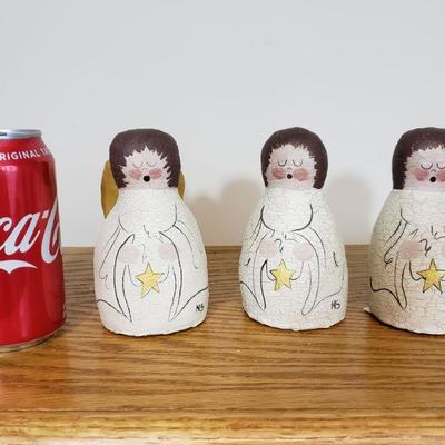 Lot 219: Natalie Silitch (3) Handpainted Angels