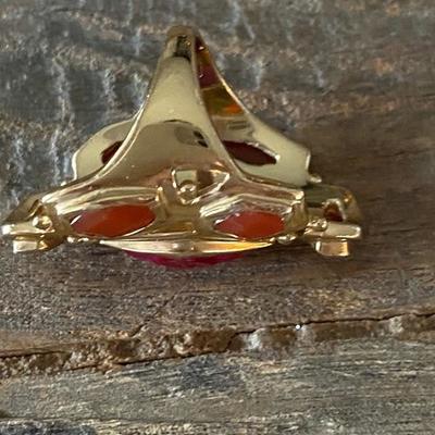 AMRAPALI for LUCKY BRAND GOLD RING W/STONES