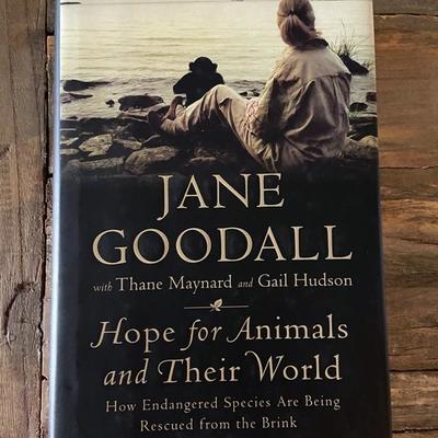 JANE GOODALL BOOK - Hope for Animals and Their World - Signed by Dr. Goodall