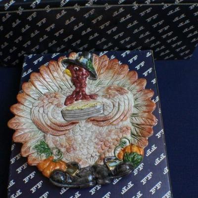 LOT #255: Pair of Vintage Fitz and Floydâ„¢ Holiday Serving Dishes