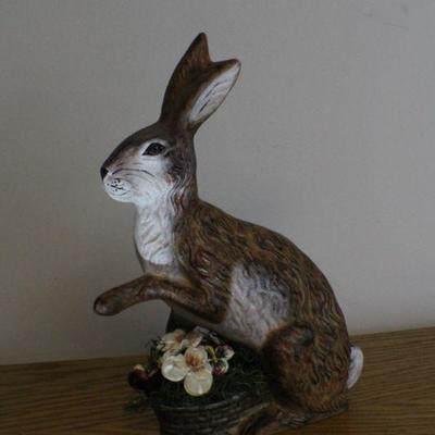 LOT #265: MONIâ„¢ 2000 Ceramic Easter Bunny Holiday Deco Figure w/ Foot Out