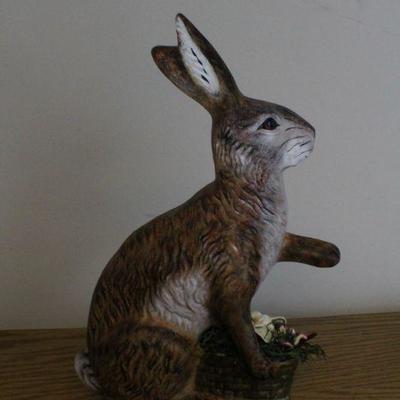 LOT #265: MONIâ„¢ 2000 Ceramic Easter Bunny Holiday Deco Figure w/ Foot Out