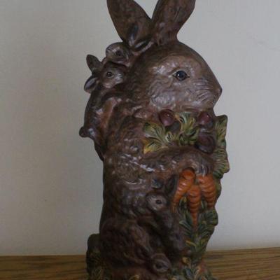 LOT #268: 1997 MONIâ„¢ Easter Bunny Decorative Figure w/ Carrots