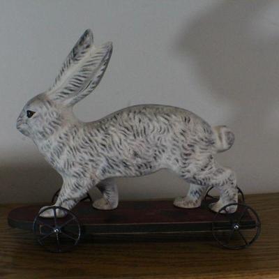 LOT #276: Vintage MONIâ„¢ Easter Bunny Walking Holiday deco