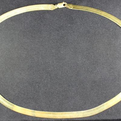 LOT#J20: 10K Herringbone Necklace