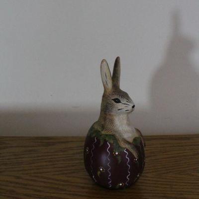 LOT #286: Small Easter Bunny Home Deco Bunny Inside Egg