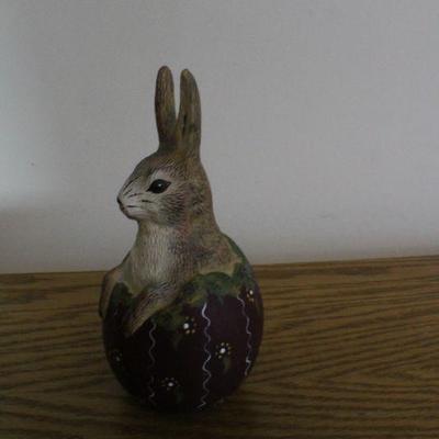 LOT #286: Small Easter Bunny Home Deco Bunny Inside Egg