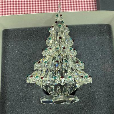 LOT#F23: Swarovski Christmas Tree Topper & Crystal World Christmas Tree