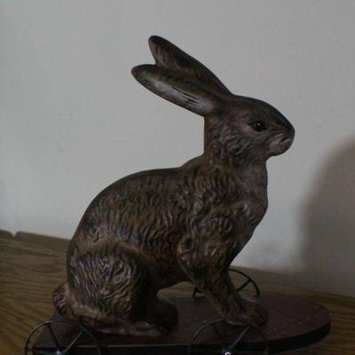 LOT #299: MONIâ„¢ Dark Easter Bunny on Wheels Home Holiday Deco