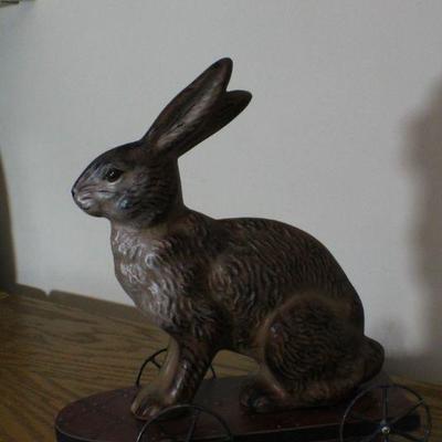 LOT #299: MONIâ„¢ Dark Easter Bunny on Wheels Home Holiday Deco