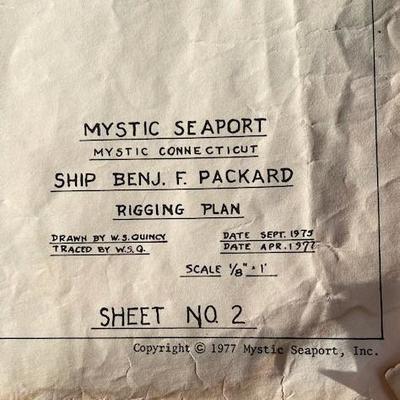 LOT#H32: Benj F. Packard 1977 Mystic Sea Port Model Ship