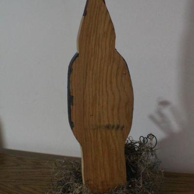 LOT #312: Christmas Santa Claus Wood Patriotic Home Deco Figure 