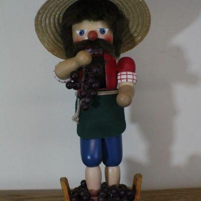 LOT #334: CHRISTIAN ORIGINALSâ„¢ Nutcracker Figure Stomping on Grapes