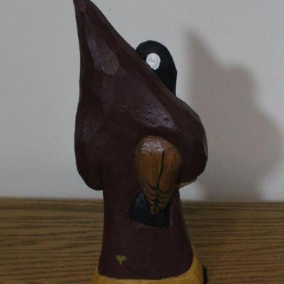 LOT #338: Handmade Santa Claus Figure holding goose by Susan M. Smith 