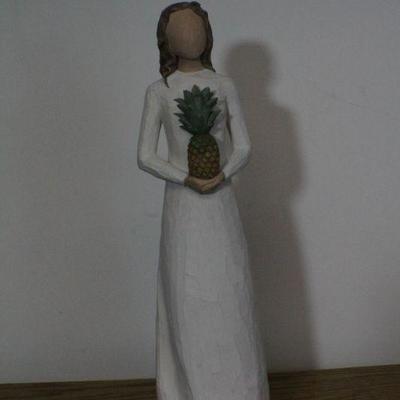 LOT #340: Willow Treeâ„¢ Angle of Hope Figure w/ Pineapple