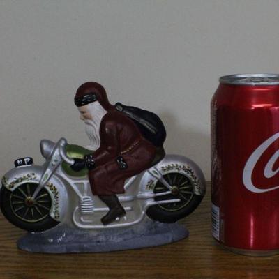 LOT #348: Santa Claus Motorcycle Delivery MONIâ„¢ Home Holiday Deco 