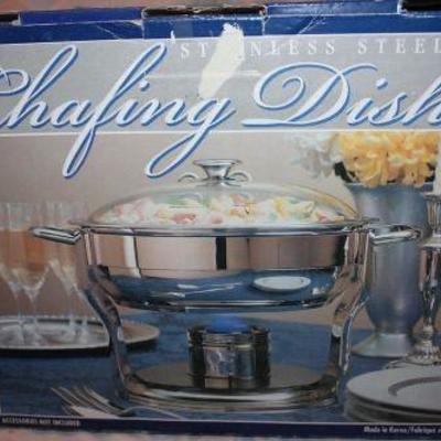 NEW Chafing Dish, 4qt. Round Stainless Steel 