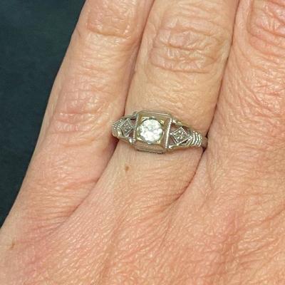 Antique Styled Silvertone Ring