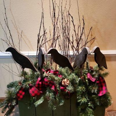 Lot 396:  Large Black Bird Deco Box